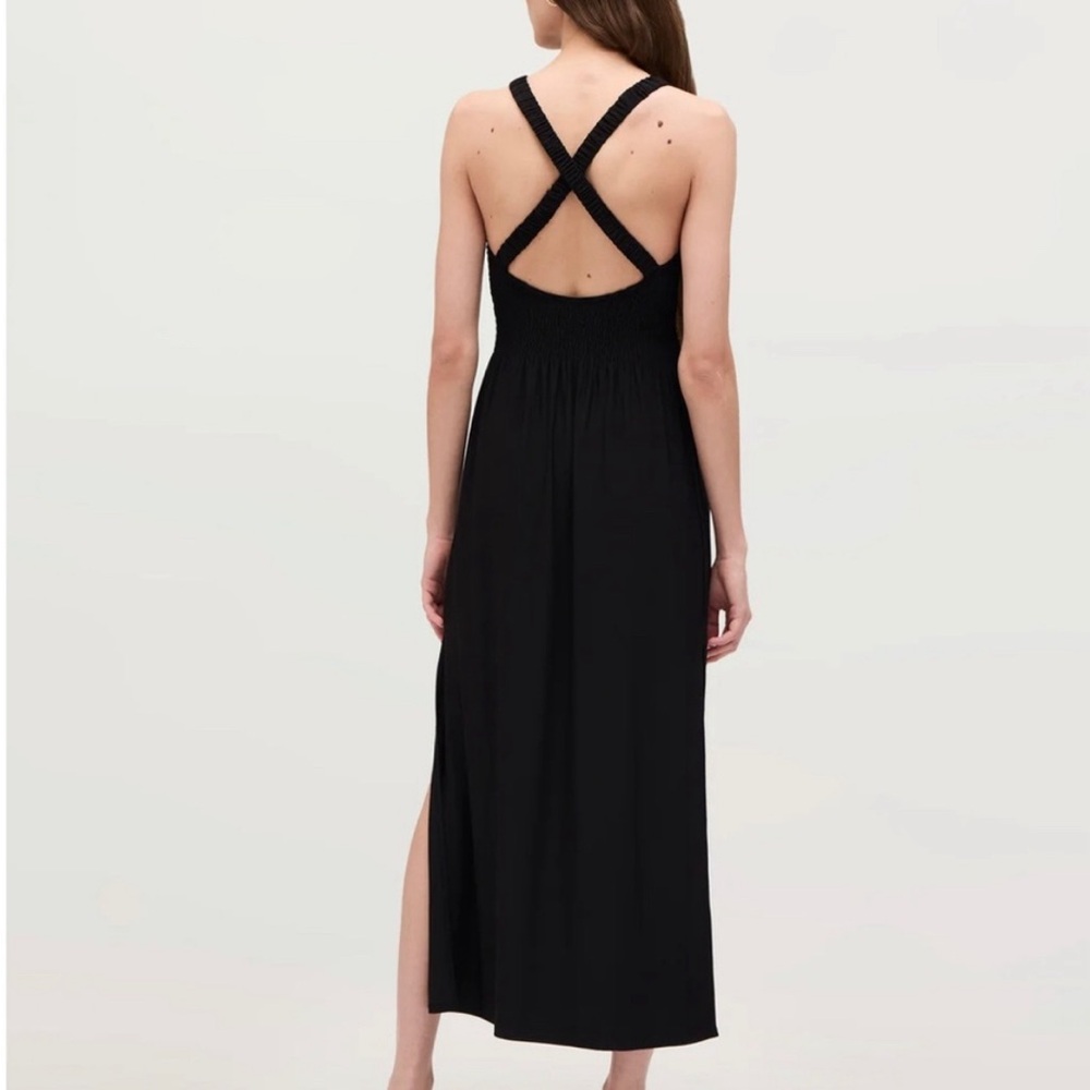Hill House Black Maxi Dress with Cross Back Straps